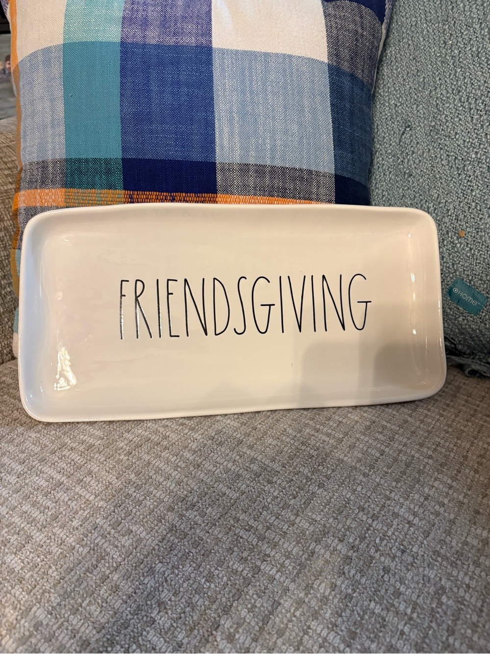 Rae Dunn White Friendsgiving Ceramic Serving Platter